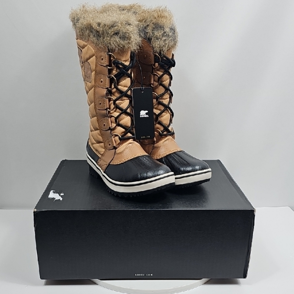 NIB Sorel Tofino II Waterproof Boots Size 6 Curry Fawn Insulated Quilted Leather - Picture 3 of 15